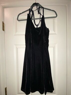 Killstar Magica Black Velvet Skater Dress XXL